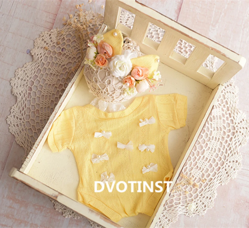 Реквизит Dvotinst для новорожденных вязаная кружевная одежда шапка-подушка год