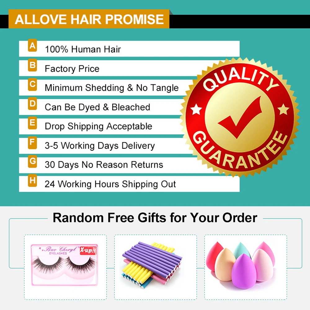 

Allove 30 Inch 613 Blonde Bundles Malaysian Bone Straight Hair Bundles Long Remy Hair Extensions Human Hair Bundles 1/3/4Pcs