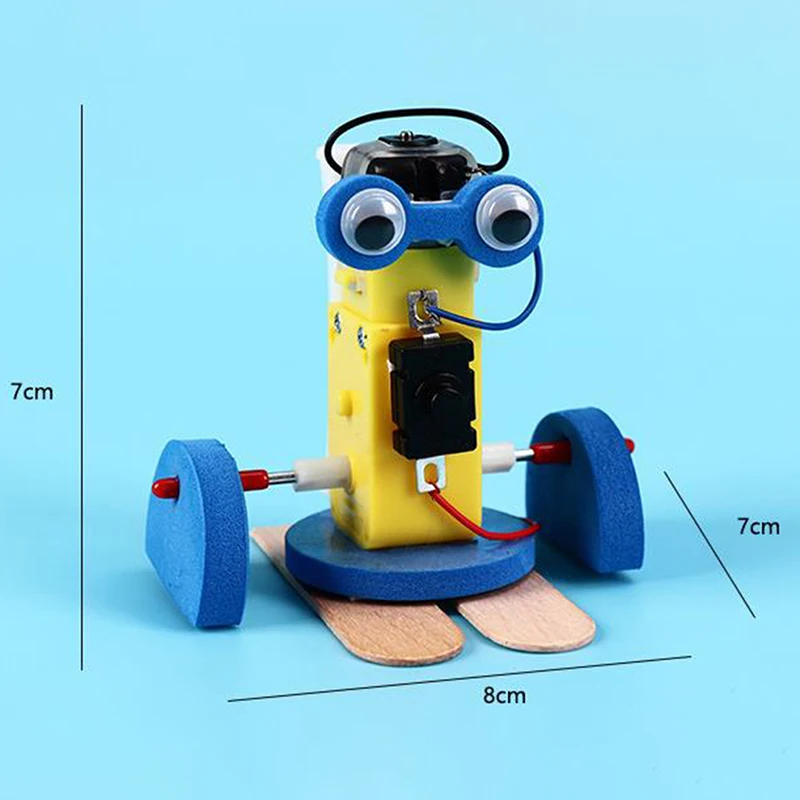 

1set 7x7x8cm DIY Electronic Walking Robot Model Kits Kids School Science Educational Toys Experimental toys for school students