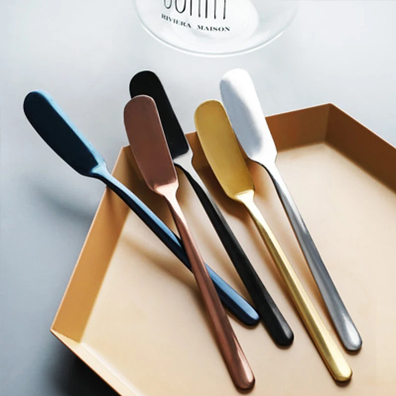 304 искусственные десертные ножи из нержавеющей стали золотые черные розовые