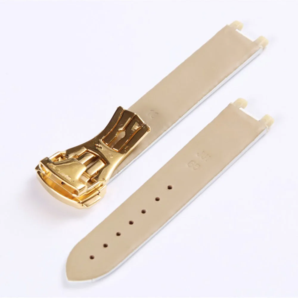 Подходит для OMEGA butterfly flying bird nest LADYMATIC вогнутый интерфейс серии Складная Пряжка 16 мм женские часы ремешок
