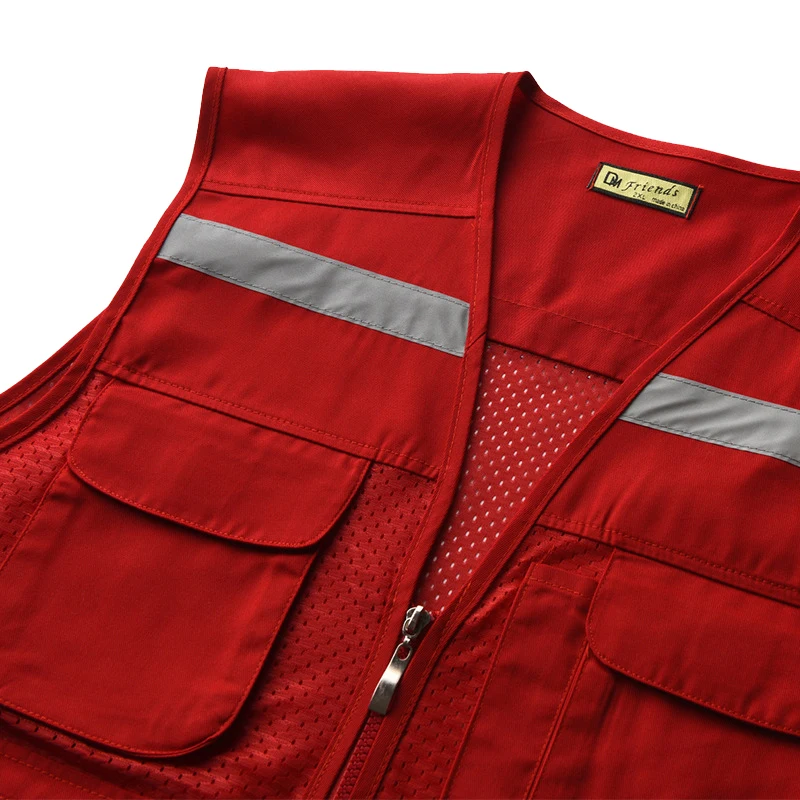 

Reflective Mens Fishing Vest Outdoor Sport Fishing Vest With Multi-Pocket For Photography Hunting Travel Outdoor Sport Jacket