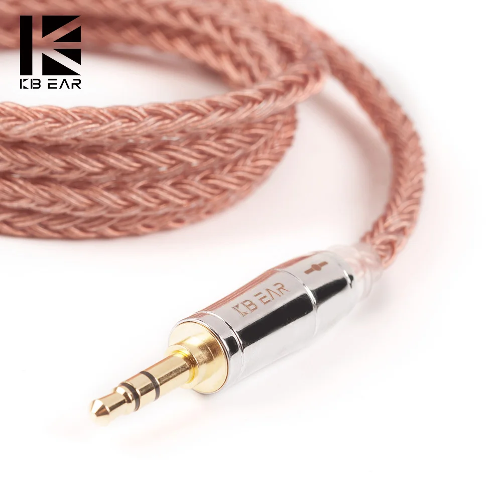 KBEAR 16 Core Медь кабель 3 5/2 5/4 4 мм для наушников KB06 ZS10 V90 BA5 BLON BL03 C12|Аксессуары