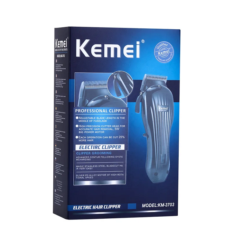

Kemei KM-3703 hair clipper rechargeable retro switch oil head electric clipper lithium battery lasting battery life