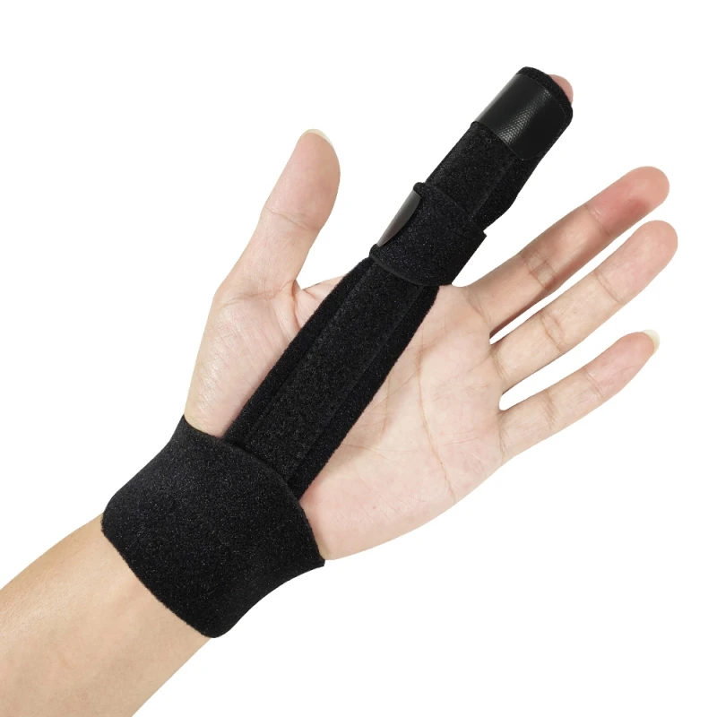 

Protective Sleeve Injuries Broken Fingers Hand Fixing Strap Trigger Finger Extension Splint Adjustable Fixing Belt Support New