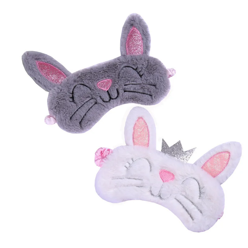 Мягкая Плюшевая длинная маска для глаз повязка на глаза с мультипликационной