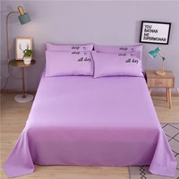 bedding sheet home textile printing solid color flat sheets bed sheet bedding linen for king queen size