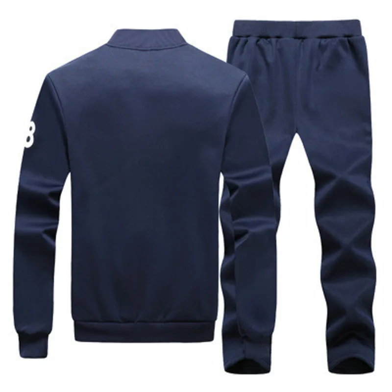 

Spring Autumn New Mens Joggers Tracksuits Plus Size 9XL Casual Stand-Collar Zipper Print Two Piece Sets Student Sweatshirt