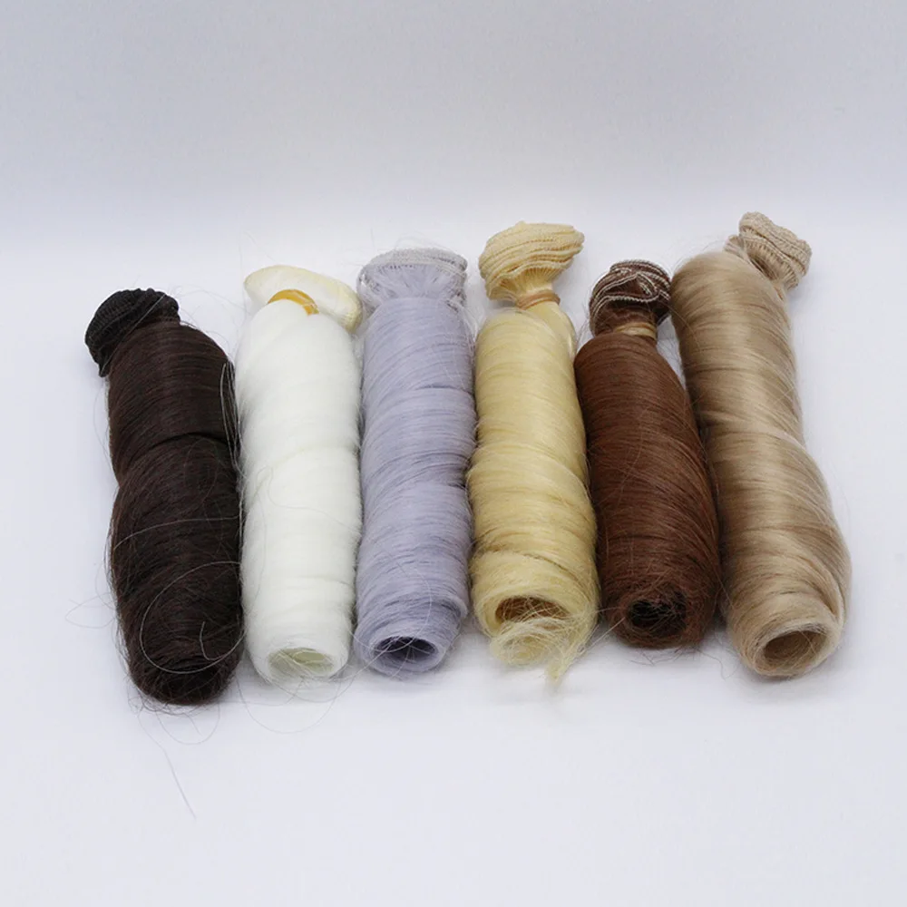 15*100 см наращивание кукольных париков термостойкие вьющиеся волосы натурального