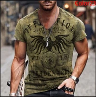 2021 new fashion hot sale mens street trend big bird pattern printing handsome and compelling t shirts spring and summer