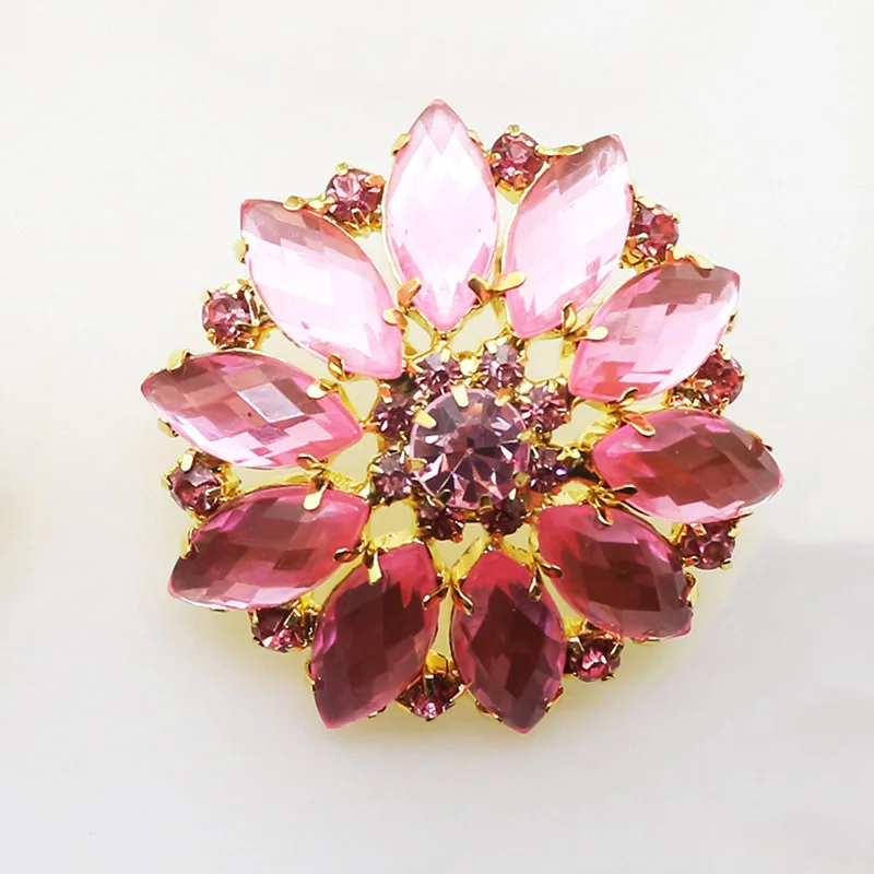 

5pcs/lot 26MM Acrylicl Rhinestone Buttons for Craft Shank Snap Rhinestone Buttons for Clothes Decorative And Women Shirt Tie