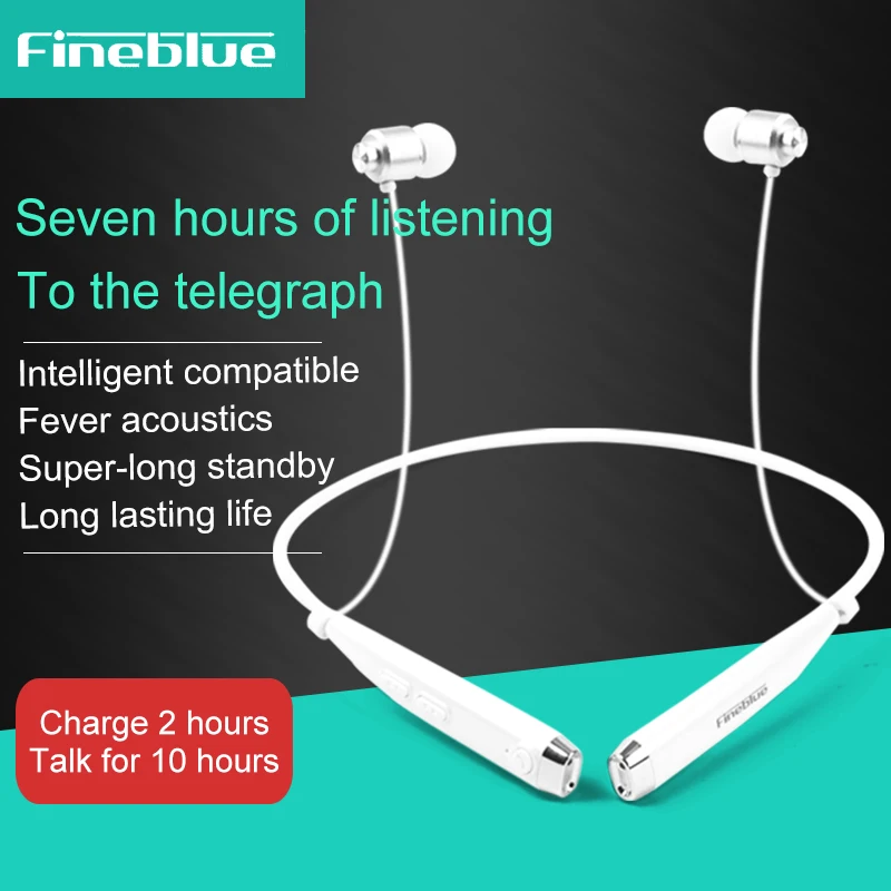 

Fineblue Bluetooth Wireless Headset FM500 TWS With Dual Microphone Noise Reduction, Hands-Free, Waterproof Sports Stereo Headset