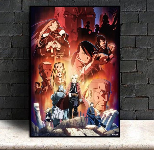 Детский цельнометаллический алхимик Эдвард Элрик Аниме HD постер и принты