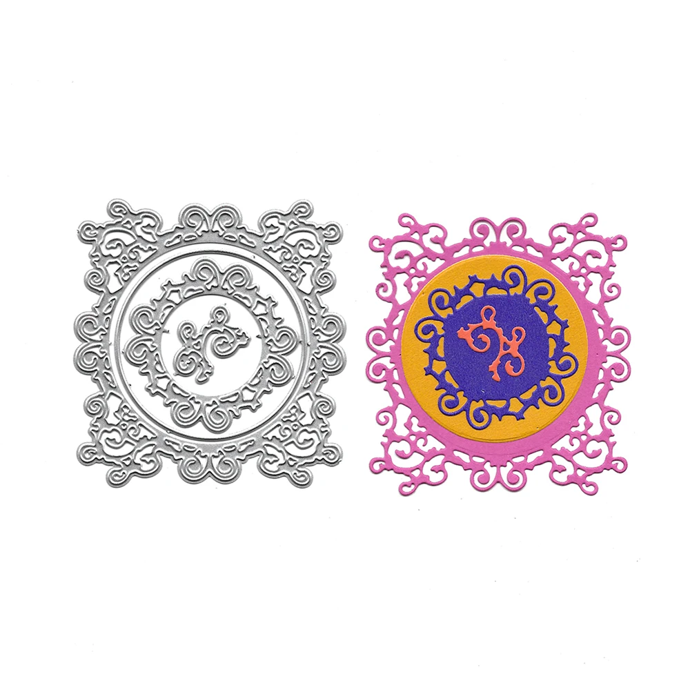 Трафарет с мандалой металлические штампы для вырезания скрапбукинг бумажные
