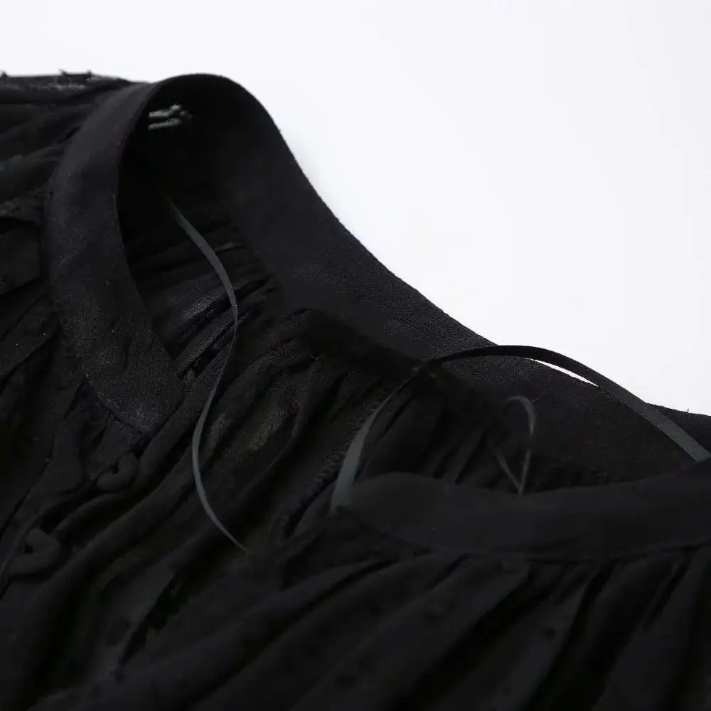 Увядшие blusas mujer de moda английские офисные женские солидные с v-образным вырезом сексуальные марлевые рубашки кимоно рубашки женские Топы И Футболки