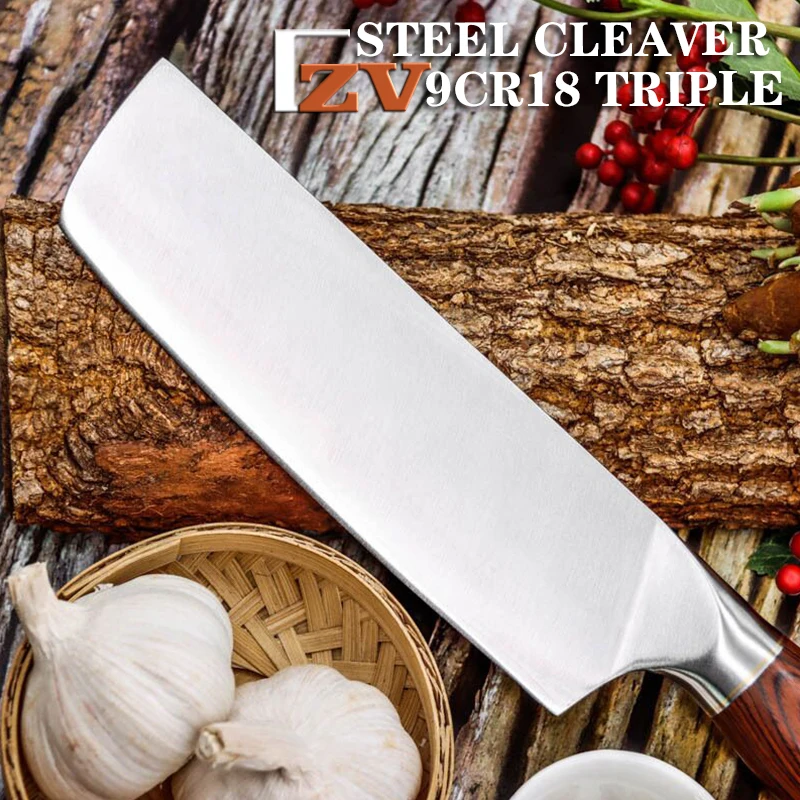 Высшее качество 9Cr18mov Nakiri кухонные ножи Razuo острый шеф-повара нож для нарезки