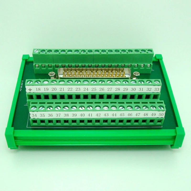 DB50 гнездо D Sub клеммный блок breakout board адаптер кабельная проводка Терминал Тип din-рейки