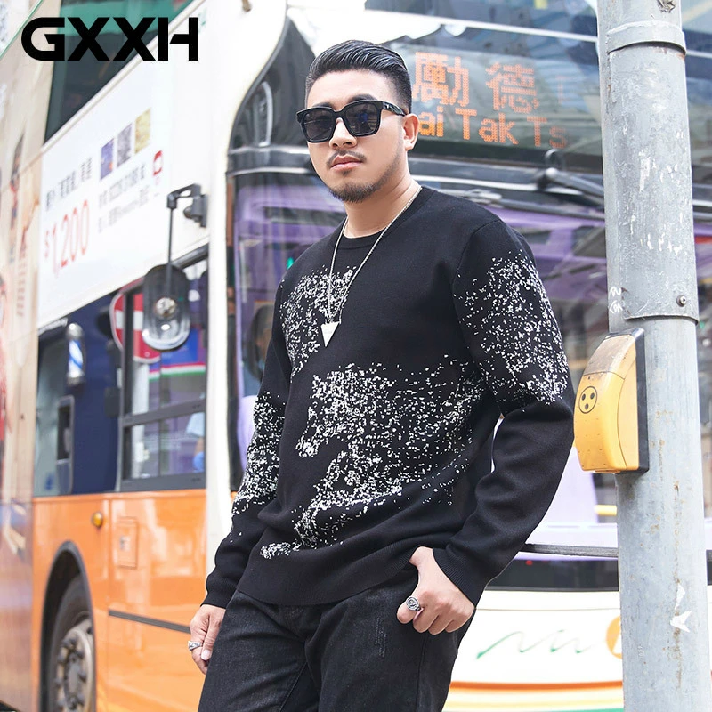 GXXH плюс размер 8XL 7XL 6XL осенне-зимний брендовый Повседневный свитер длинный рукав вязаный свитер мужские пуловеры свитера