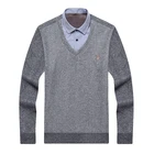 Aoliwen брендовая мужская зимняя плотная рубашка-свитер, флисовая подкладка, v-образный вырез, рубашка с воротником, Фланелевое Хлопковое платье, рубашка, свитер для мужчин, теплый пух