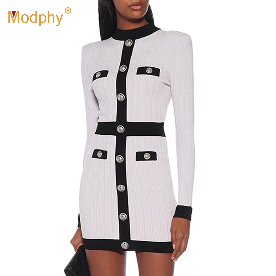 Осень 2021 новое модное женское платье сексуальное облегающее мини с длинным