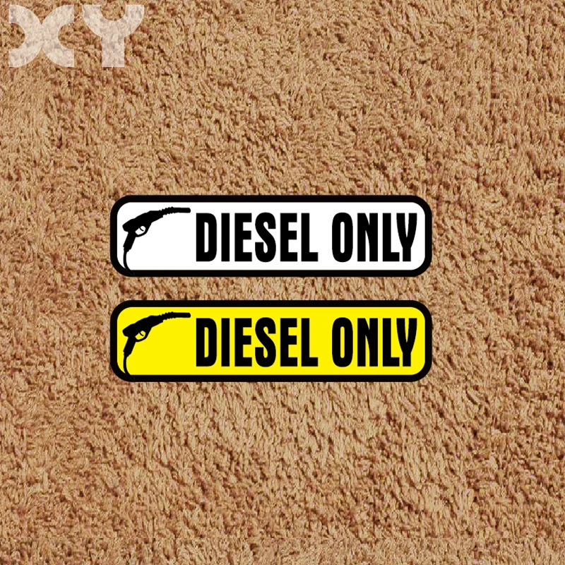 

XY 2pcs 13CMx3.3CM DIESEL Fuel Vinyl Decals Fun Car Sticker For Fuel Tank Cap Self Adhesive
