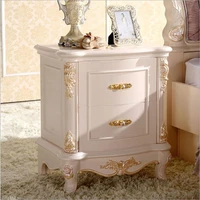 high quality bed fashion european french carved bed nightstands bedside table o1244