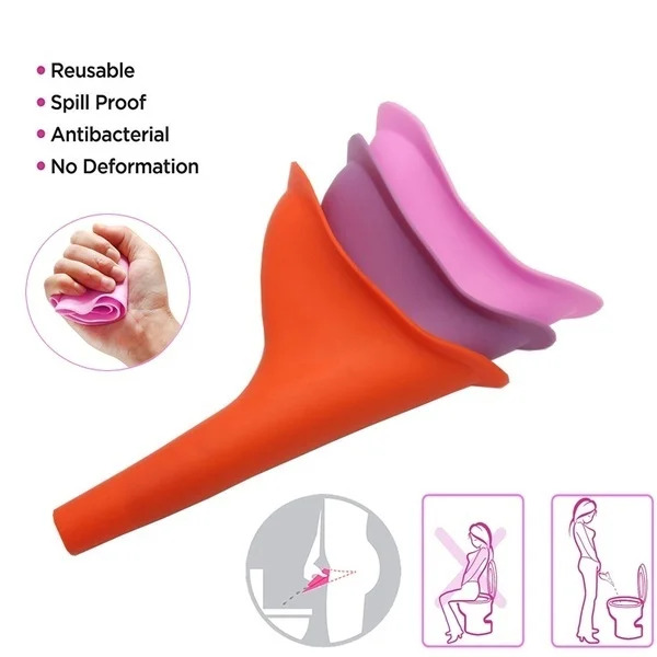

Pee Funnel For Women Standing Piss Female Urinal For Travel Femme Urinating Device Portable Toilet Emergency Camping Silicone