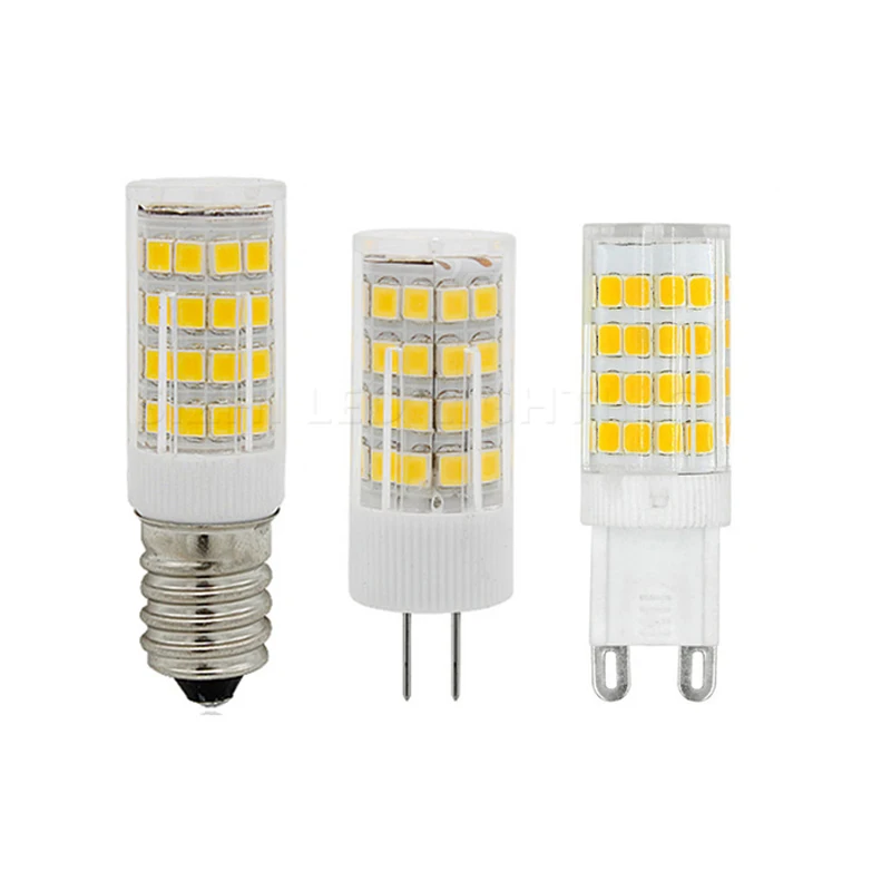 1/5/10 шт G9 светодиодный светильник Керамика G4 лампы E14 220V 5 Вт 7 9 12 2835 SMD 360 градусов
