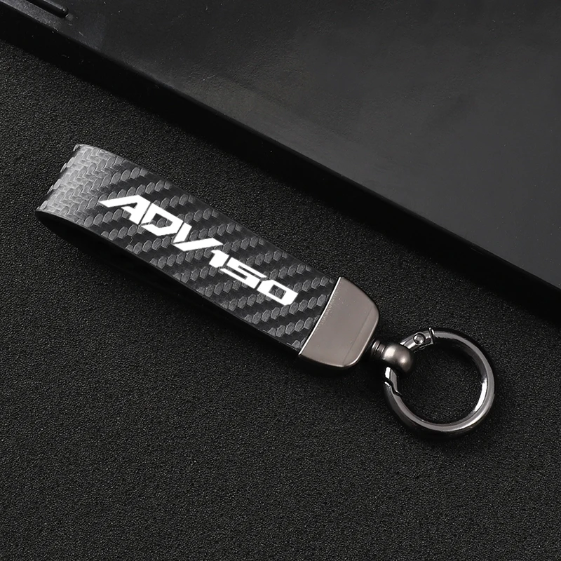Carbon fiber motorcycle keychain key ring for HONDA ADV150 ADV 150 Motorcycle Accessories | Key Rings