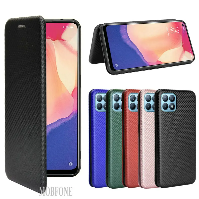 

Leather Case for Vivo V20 V 20 Pro V20Pro Carbon Fiber Flip Soft TPU Bumper Wallet Bag For ViVo V20 SE V20SE V21 SE Cover Cases