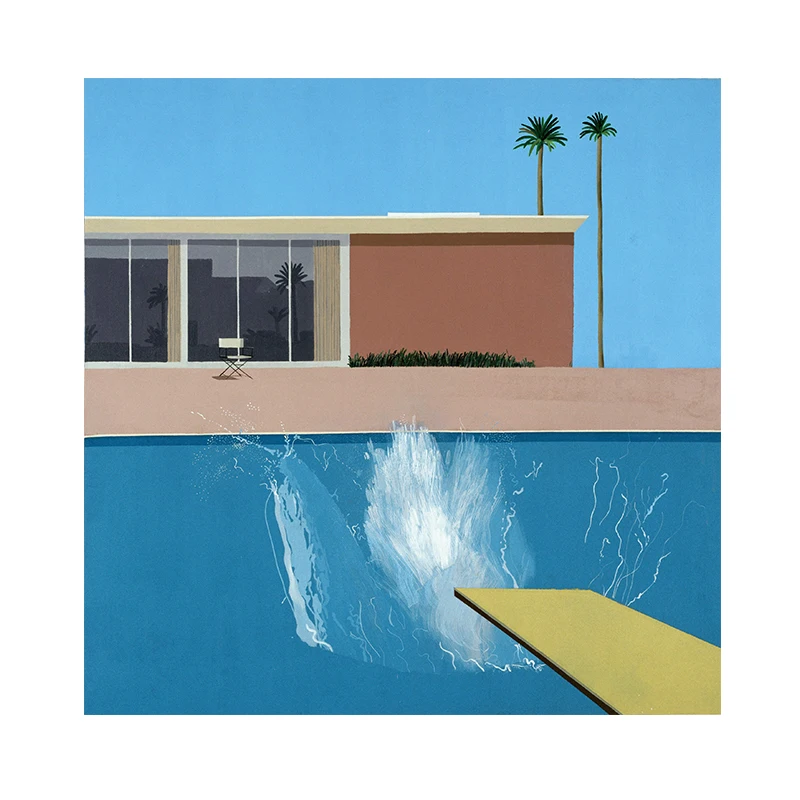 

David Hockney Bigger Splash Canvas Painting Posters Prints Quadros Wall Art Picture For Living Room Decoration Cuadros Unframed