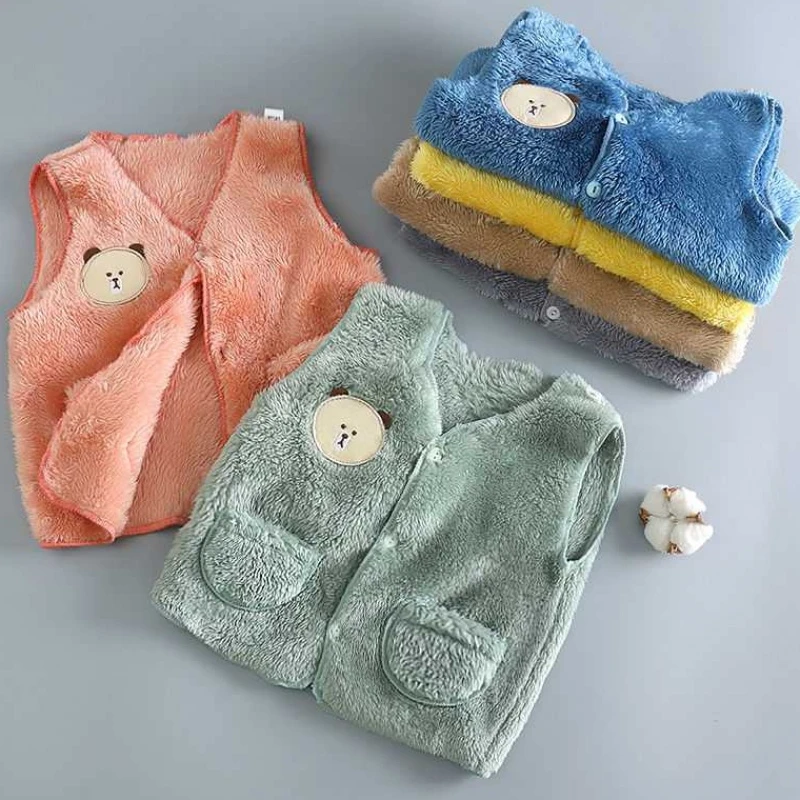 

Детский жилет EU1 для девочек, одежда на осень и зиму, детские жилеты, теплая верхняя одежда, безрукавка для мальчиков, детские пальто, двустор...