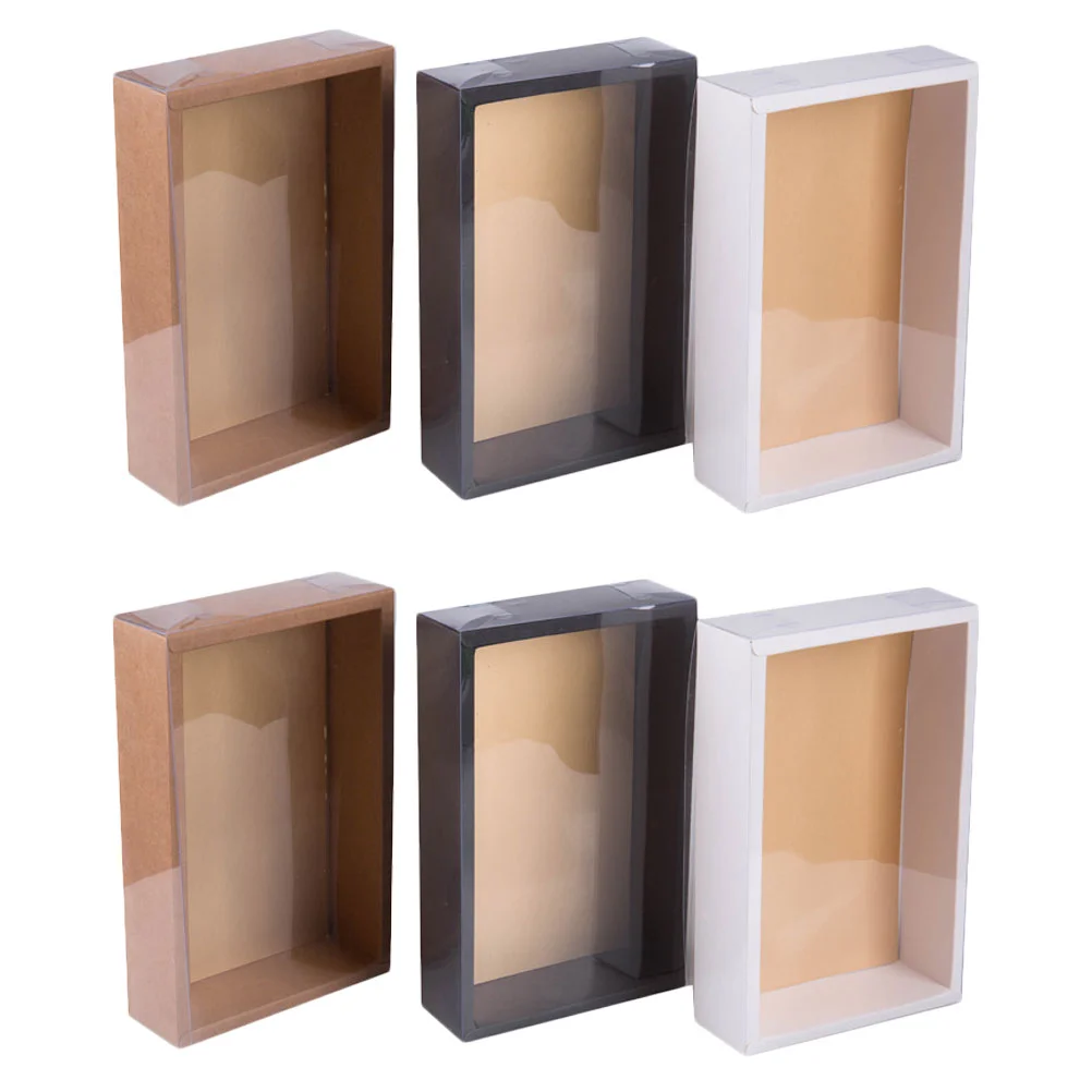 

6Pcs Simple Style Treat Box Present Storage Box Decorative Dessert Containers