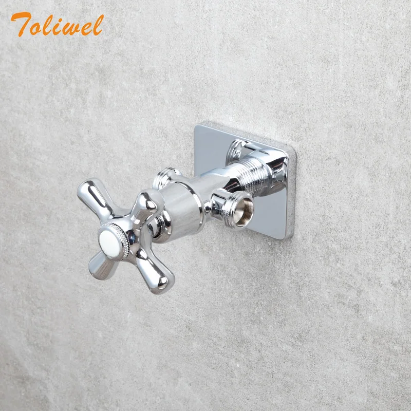 Хромированная отделка три пути один вход два выхода 3 треугольник клапан латунь