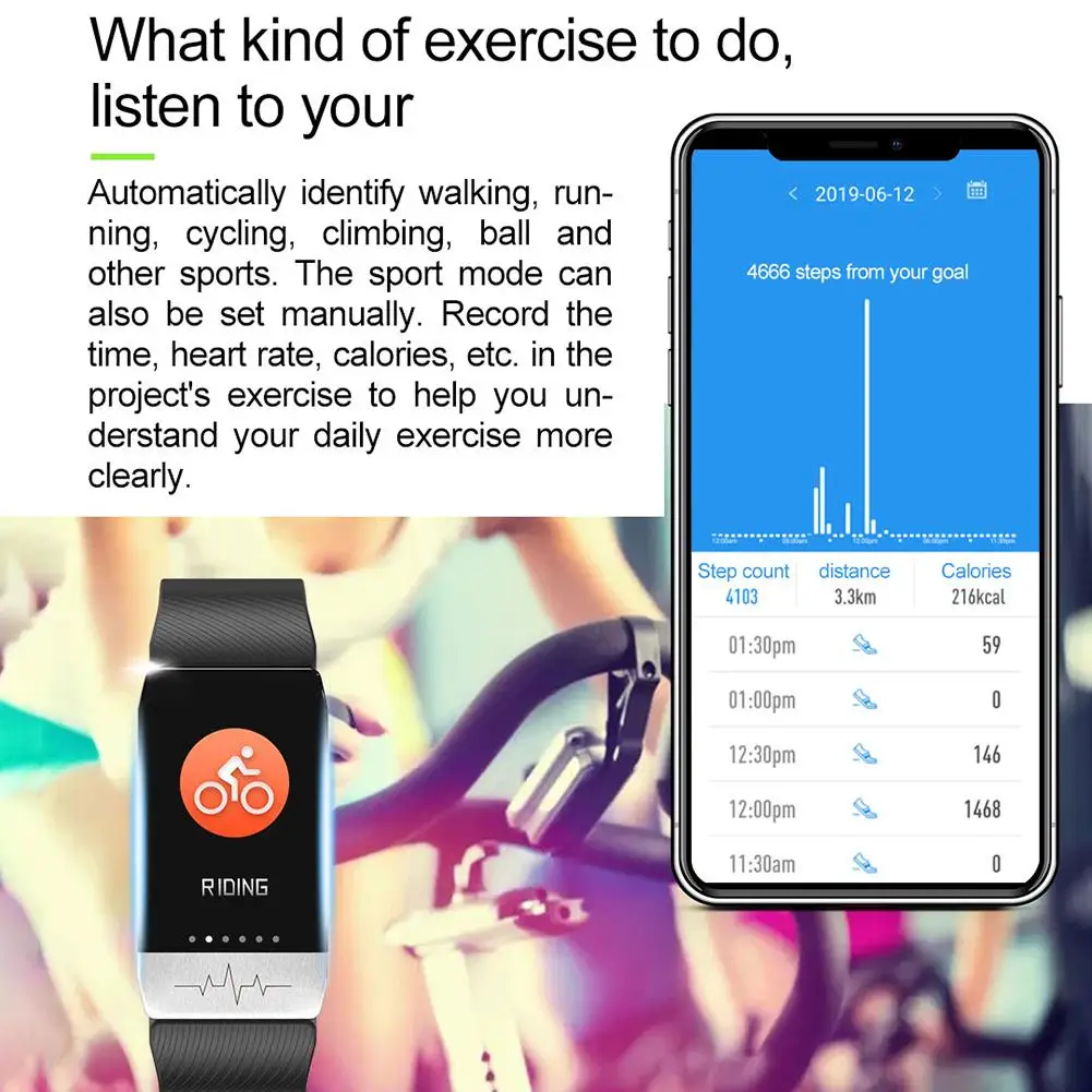 

Bluetooth Smart Watch Temperature Monitoring Sport Bracelet Fashionable Durable Fitness Tracker 1.14 Inch Display Screen