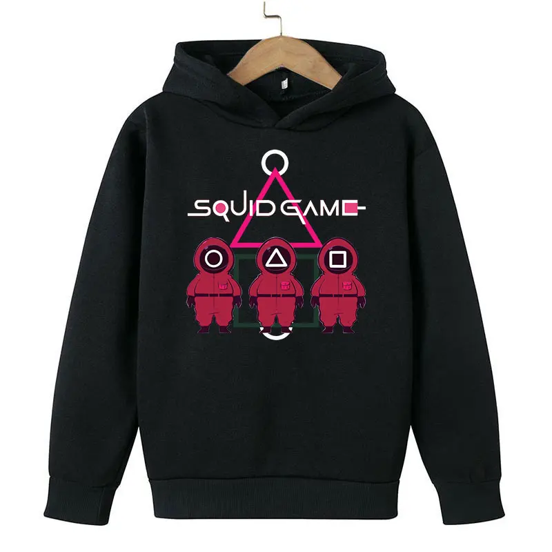 

Squid game Hoodies Baby clothes Clothing for girls boy hoodies Clothes for teenagers Sweatshirt with hood Kid Cosplay Squid game