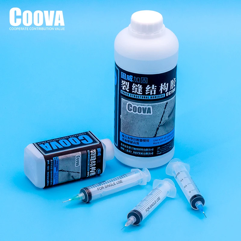 

C14.1 COOVA 1000g Epoxy Resin AB Super Glue Resina Epoxi Epoxy Resine Adhesive Used For Concrete Crack Filler Agent Repairs