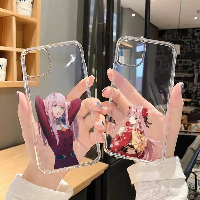 

Darling in the FranXX Phone Case Transparent soft For iphone 5 5s 5c se 6 6s 7 8 11 12 plus mini x xs xr pro max