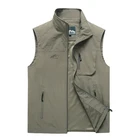 Жилет мужской повседневный, Быстросохнущий дышащий сетчатый жилет, размера плюс 7XL, жилетка, куртка-безрукавка, лето