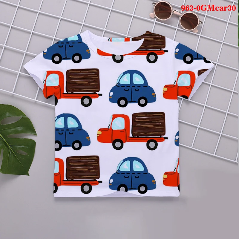 

Boys and Girls Tees tops Clothes New Harajuku Car 3D Printing kawaii T-Shirt Children Streetwear Funny Tshirt Kids Baby Clothing