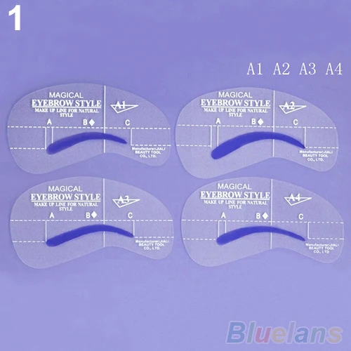 4 стиля трафарет для создания макияжа инструменты красивых бровей | Красота и