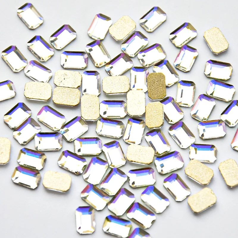 

20Pcs Nail Crystal Moonlight Glass Stones Strass Colorful Flat Back Nail Rhinestone For Nail Art Decoration Shinny AB Nail Charm