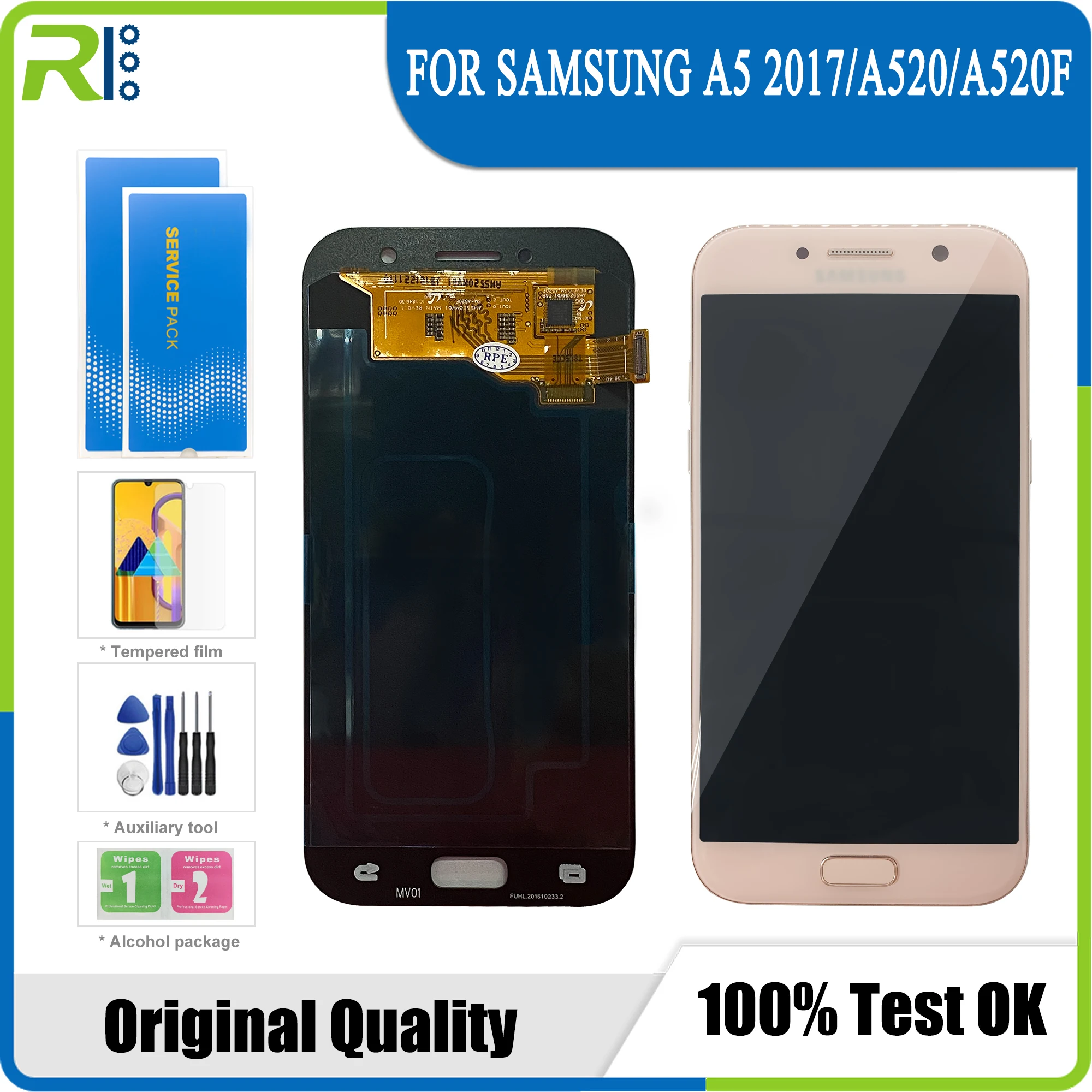 

100% geprofte оригинальный 5,2 "AMOLED A5 2017 A520 ЖК-монитор для Samsung Galaxy A520 A520F SM-A520F сенсорный экран ЖК монтаж
