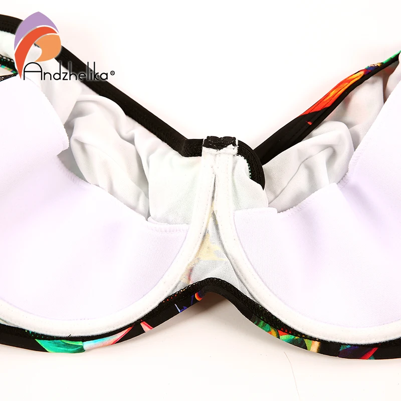 Женский купальник бикини Andzhelika с высокой талией глубокой мягкой чашкой