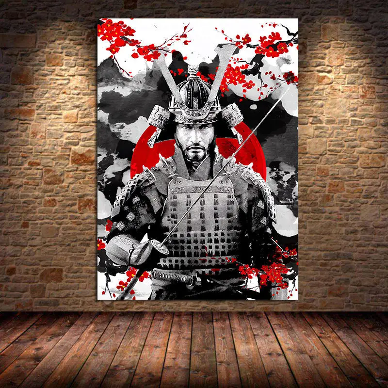 Японские постеры Bonsa Bushido Samurai Kanji и искусственные картины для гостиной холст