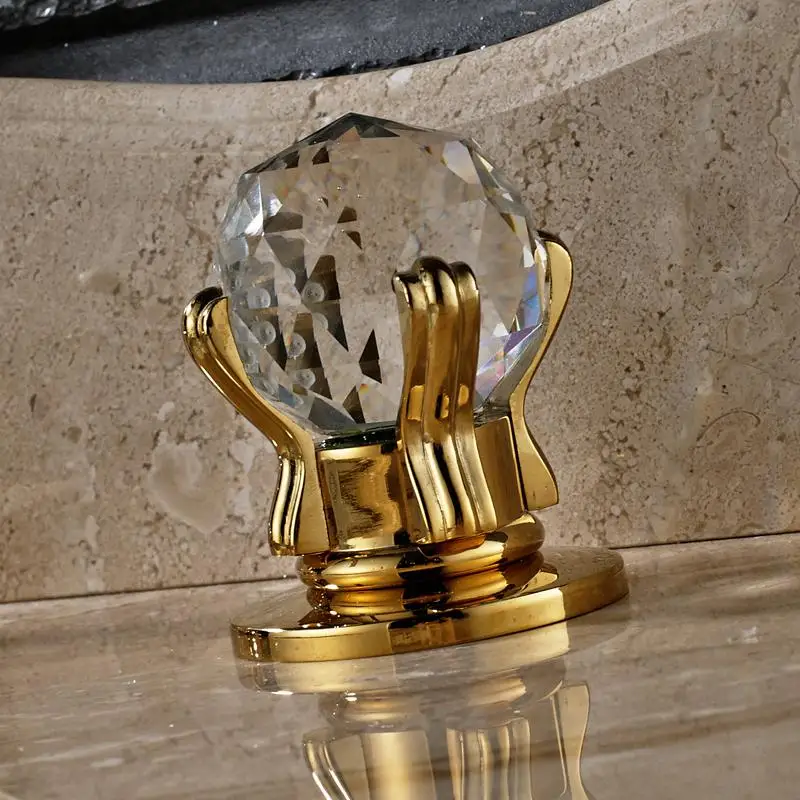 Смеситель для ванной комнаты из твердой латуни 3 шт. смеситель с двойной ручкой