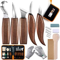 similky wood carving tools 5 in 1 knife set includes hook knife whittling knife detail knife carving knife sharpener 5 set