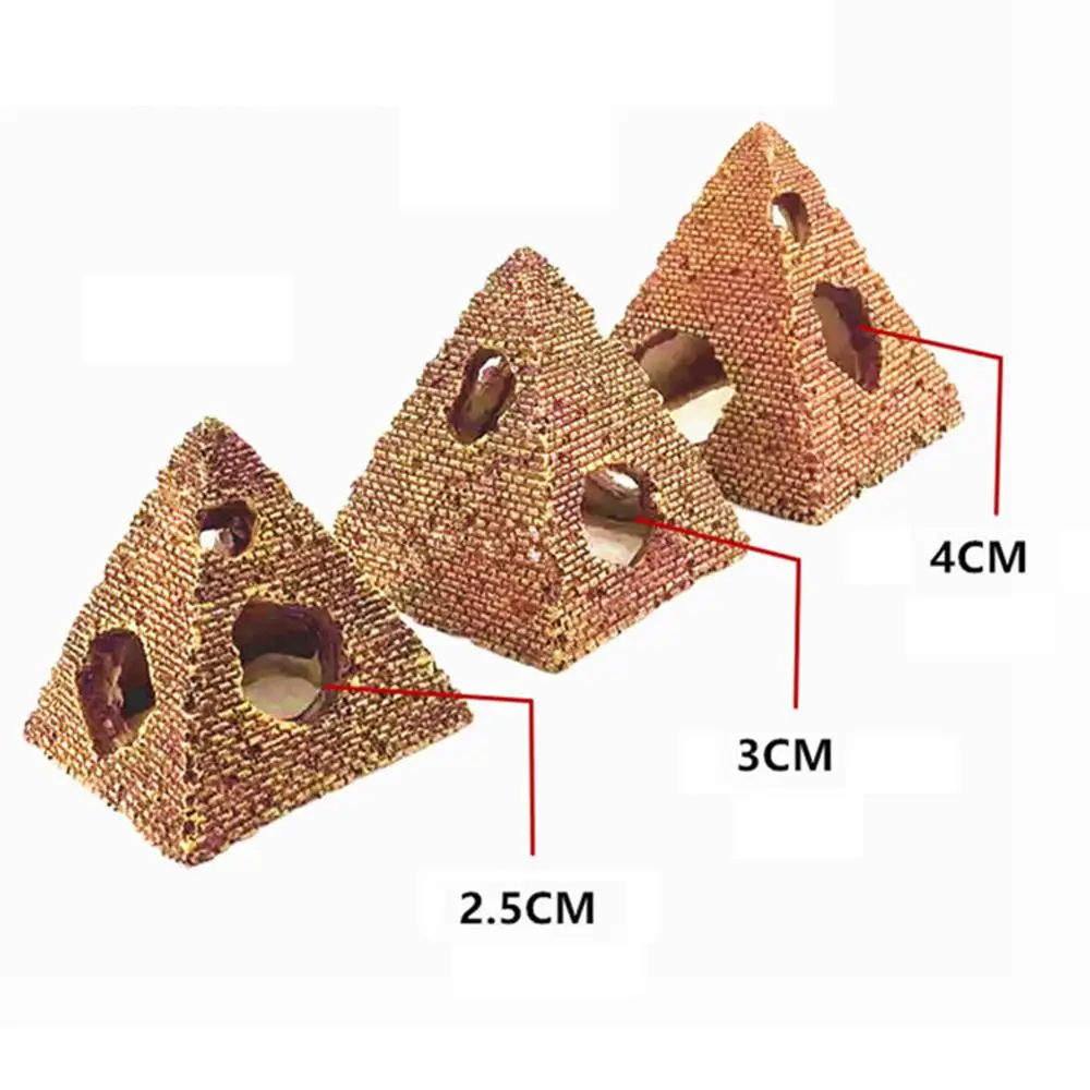Рыба Креветки майнинга дом смолы с египетской пирамидой скала моделирование