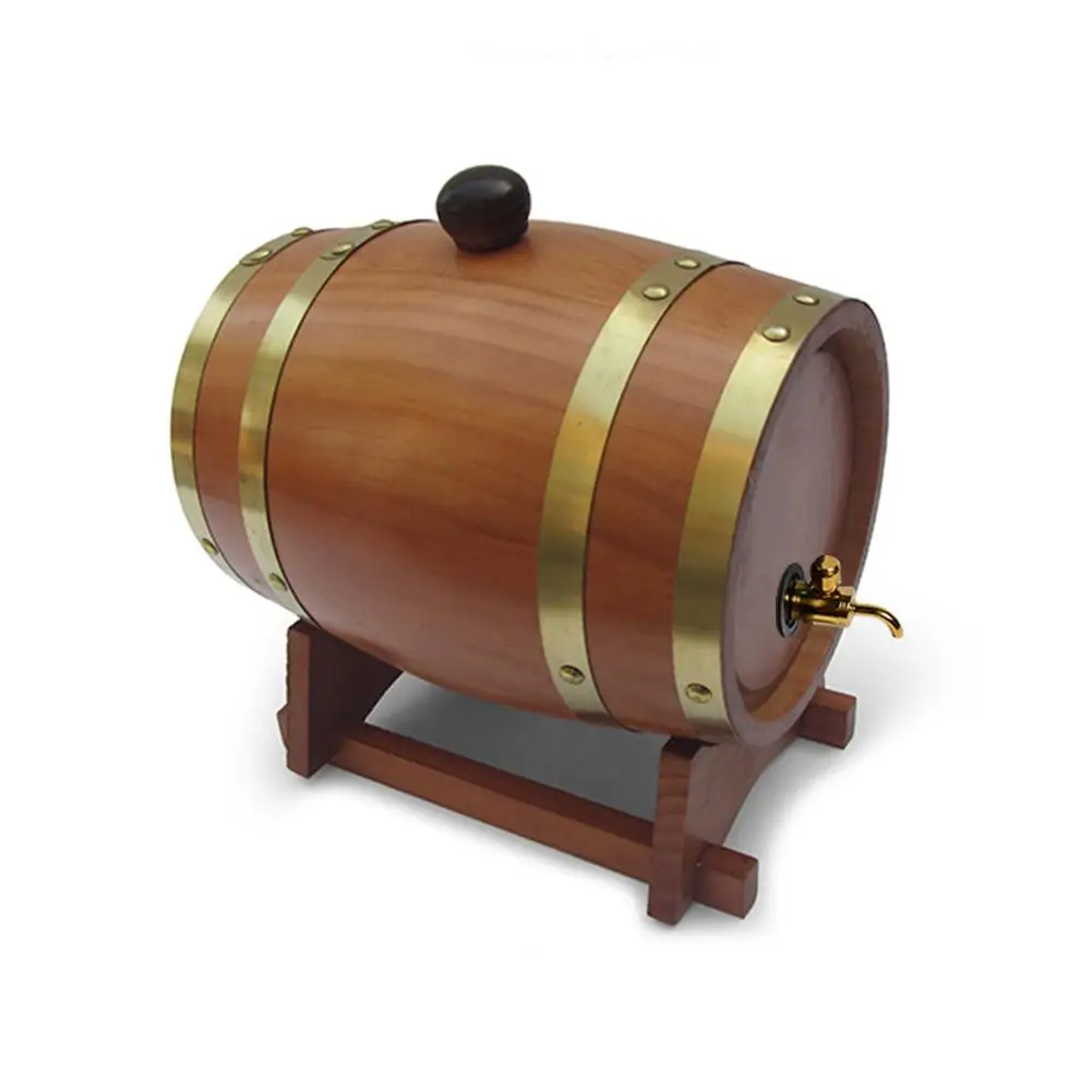 1.5L Beer Brewing Keg Vintage Wood Oak Timber Wine Barrel for Whiskey Rum Port Decorative Bar Accessories | Дом и сад