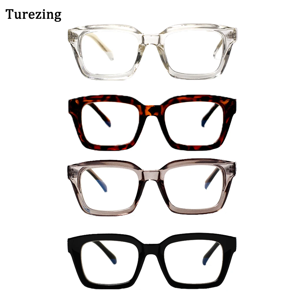 

Turezing, 4 упаковки, пластиковые прямоугольные очки для компьютера с блокировкой сисветильник, для мужчин и женщин, мужские фотоочки 0-400